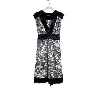 BCX Juniors Sleeveless Pullover Tie Back Dress in White/Black - Size 9